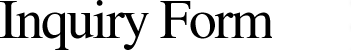Inquiry Form